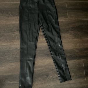 Faux, leather black pants Size M NWOT